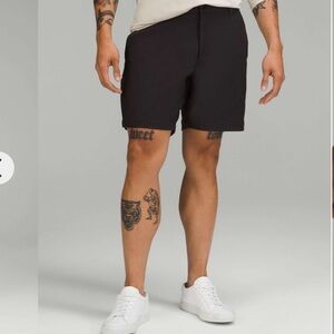 [38] 2022 Lululemon Commission Classic-Fit Short 7" in Black/Ribbed Cotton Feel